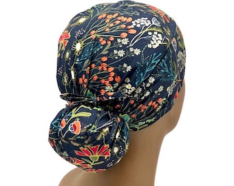 Ava ponytail Scrub caps for women,ponytail scrub cap,flower scrub cap,medical scrub cap,nurse scrub cap,vet scrub cap,dentist scrub cap,