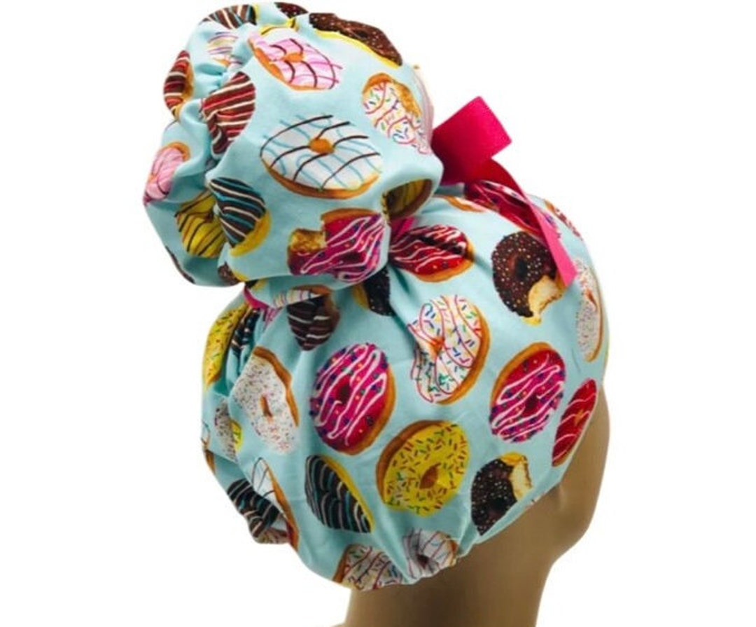 Emma High Bun Scrub Cap, Emma Scrub Cap, Ponytail Scrub Caps, Scrub Cap