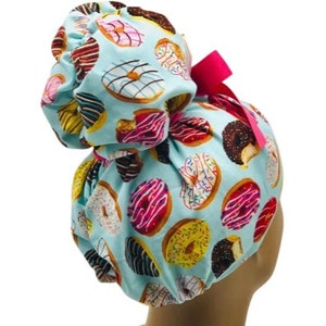 Emma high bun scrub cap, Emma scrub cap, ponytail scrub caps, scrub cap for women, surgical cap, nurse scrub cap, bun scrub cap,