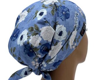 Olivia Ponytail Scrub Cap, Olivia ponytail scrub cap for women, Ponytail scrub cap, Scrub cap for women, surgical cap, nurse scrub cap