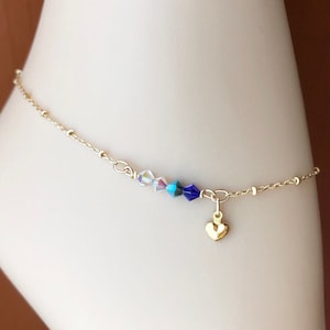 Something blue ankle bracelet clearance