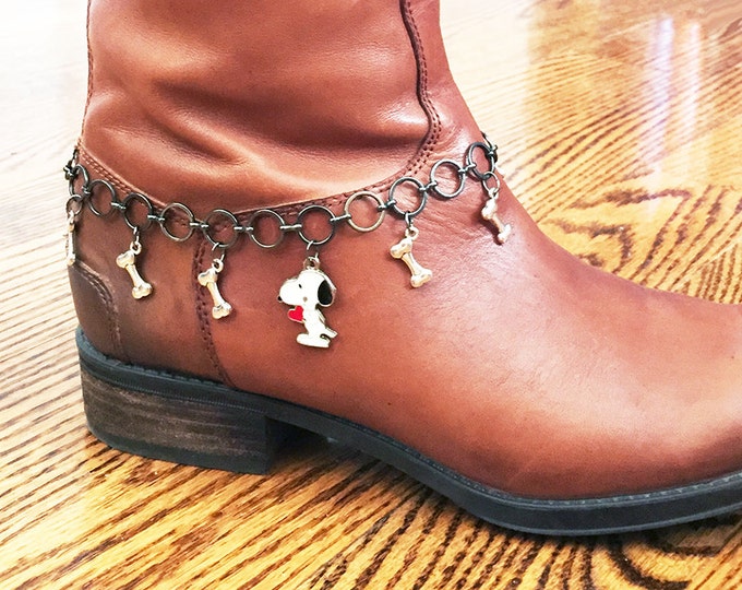 Snoopy Jewelry Snoopy Gift Snoopy Bracelet Boot Etsy