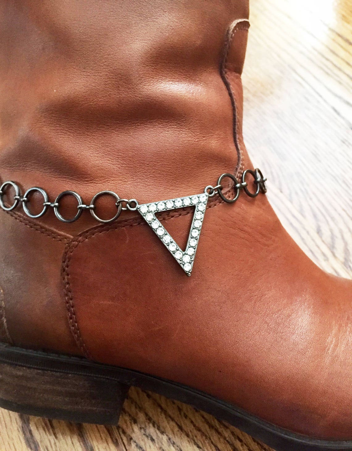 Triangle Boot Jewelry Geometric Boot Bling CZ Boot Anklet Etsy
