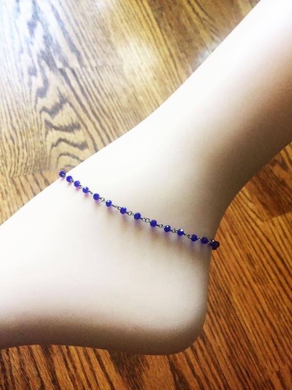Amazon.com: Anchor anklet for men, men's anklet with a silver anchor, blue  cord, anklet for men, gift for him, men's ankle bracelet, nautical jewelry  : Handmade Products