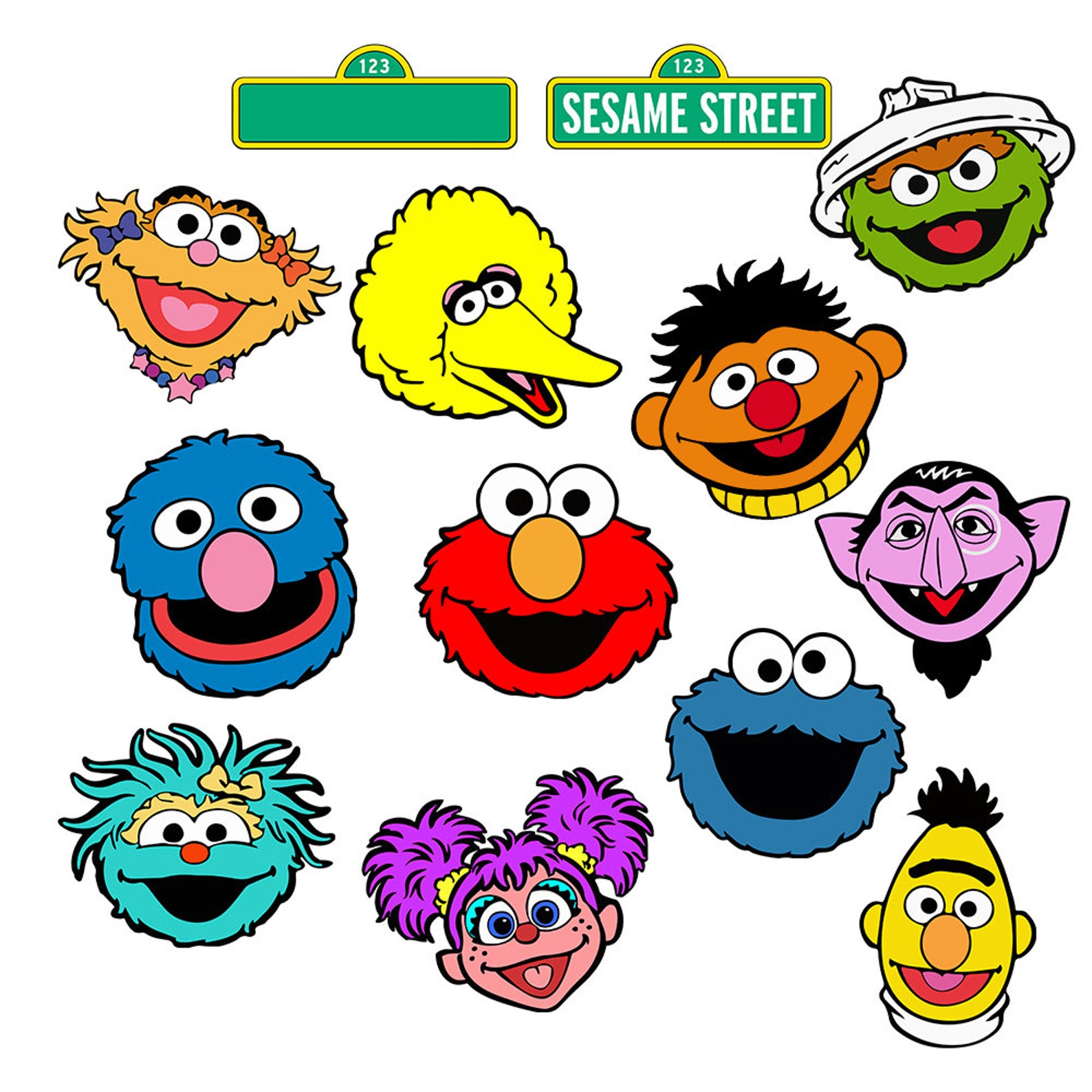 Sesame Street Svg Files Sesame Street Png Sesame Faces Svg Inspire ...