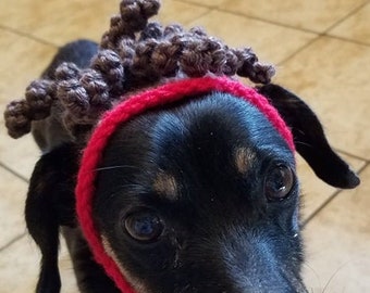 PATTERN Dog Cat Patrick Mahomes inspired Crochet Wig Beanie
