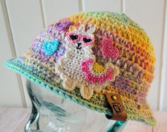 Hipster Cotton Crochet Summer Hat – Lightweight Soft Sun Hat, Women’s Beach Bucket, Breathable Festival Accessory, Handmade Gift