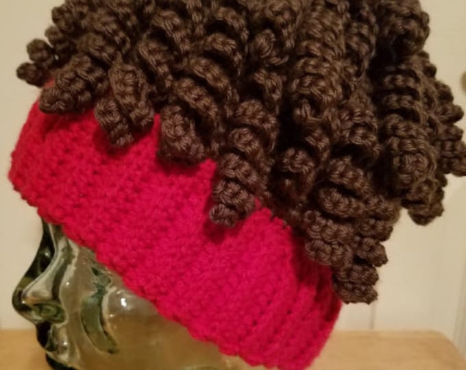 Featured listing image: KC Quarterback Crochet Wig PATTERN – Football Hat Tutorial, Chunky Yarn Beanie, Beginner-Friendly PDF, Super-Soft Headwear