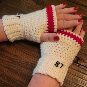 The Taylor 87 Crochet Fingerless Gloves - DIGITAL PATTERN Swelce, Loving Him Was Red, 87 Beanie, Swiftie Merch, Swiftie Beanie