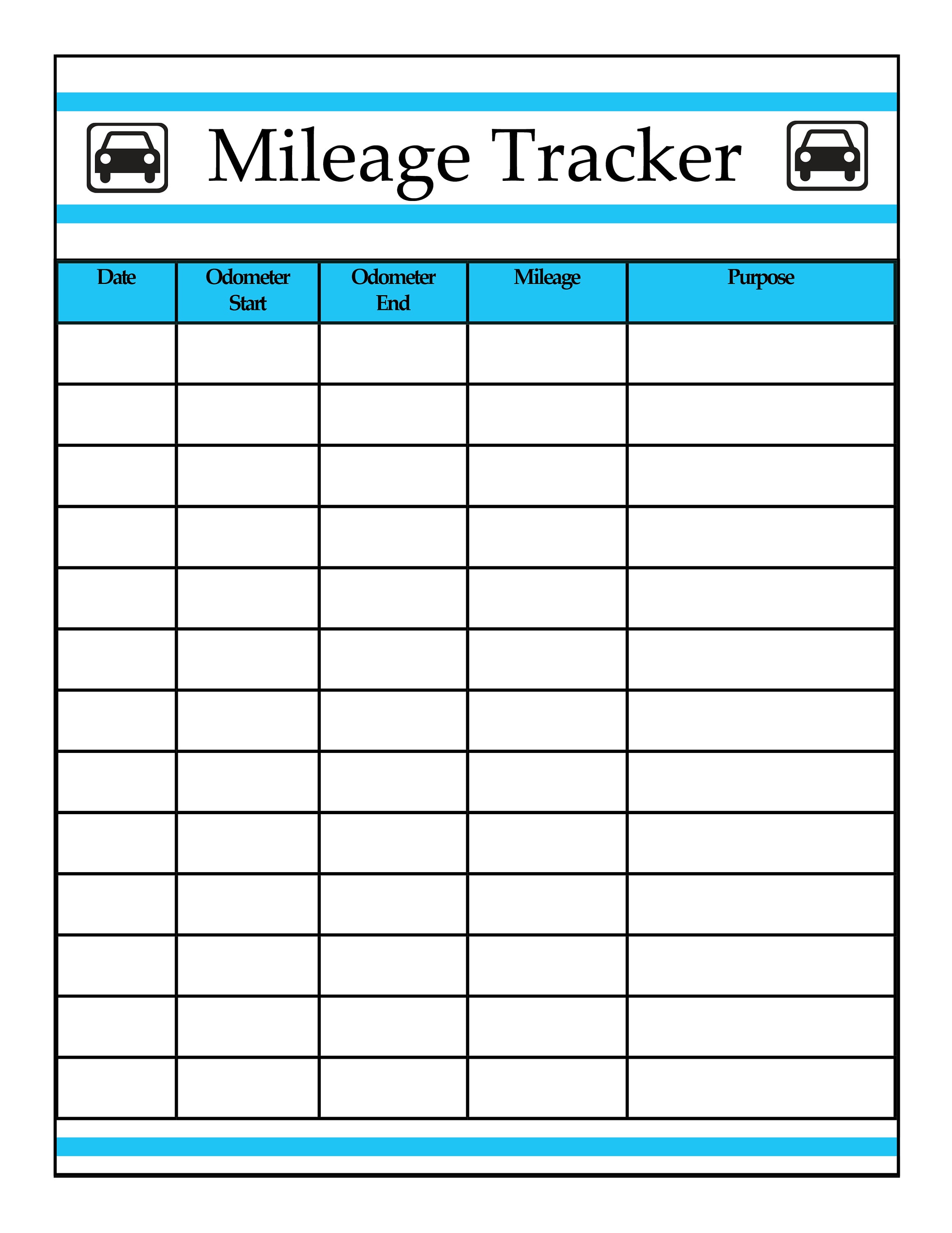 Printable Mileage Tracker - Etsy