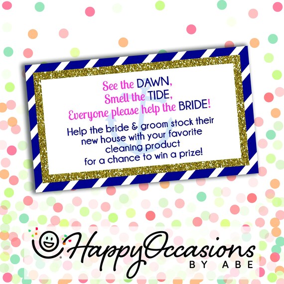 Fill The Pantry Nautical Themed Bridal Shower Insert Etsy