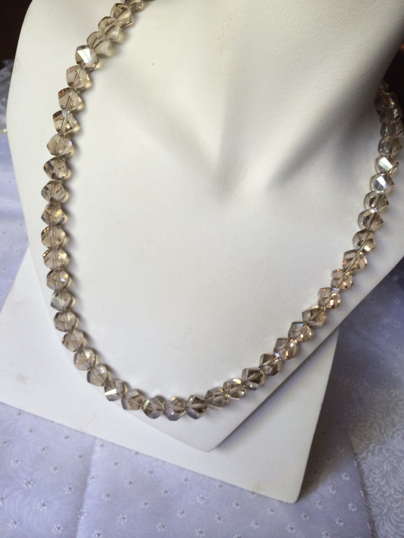 Classic Champagne Beaded Necklace