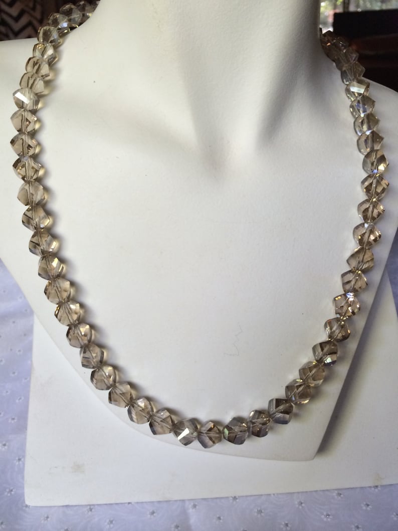 Classic Champagne Beaded Necklace