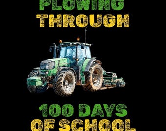 Plowing Through 100 Days of School PNG