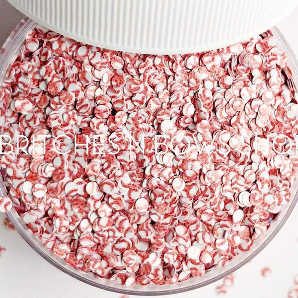 Little League Dots || Baseball Inspired Glitter Shape Design, 1oz Jar • OPAQUE • || 2mm