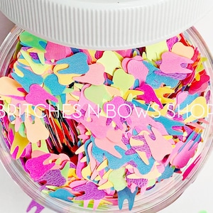 Préparez-vous || Forme de dent scintillante originale, pot de 1 oz • OPAQUE • || 8 mm