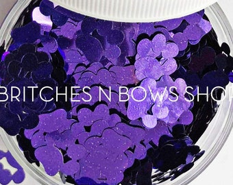 Pawsitively Purple || Exclusive and Original Paw Print Glitter Shape, 1oz Jar • OPAQUE • || 10mm