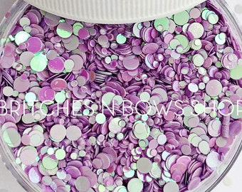 Groovy Grape Gumballs || Confetti Dot Glitter Mix, 1oz Jar • OPAQUE •