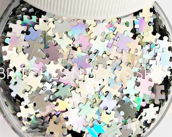 We Don't Cut Corners || Oiginal BnB Puzzle Glitter Shape, 1oz Jar • OPAQUE • || 6mm