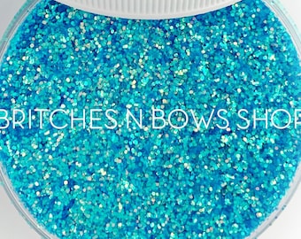 Blue Slushie || Exclusive Premium Polyester Glitter, 1oz by Weight • TRANSPARENT • ||  .015 cut • TGB July Release, Limited Amount