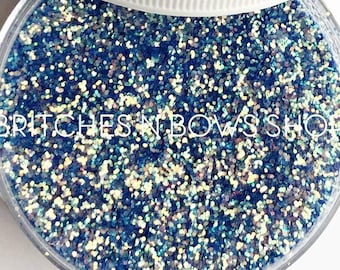 Bippity Boppity Blue || Premium Polyester Glitter, 1oz by Weight • TRANSPARENT • || .015 cut