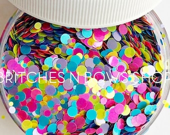 Lollipop || Confetti Dot Glitter Mix, 1oz Jar • OPAQUE •