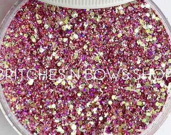 Strawberries 'n Cream || Premium *Cosmetic* Polyester Glitter, 1oz by Weight • Semi-OPAQUE • || up to .04 cut