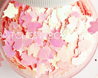 Pink Unicoral || Unicorn Glitter Shape, 1oz Jar • OPAQUE • || 8mm