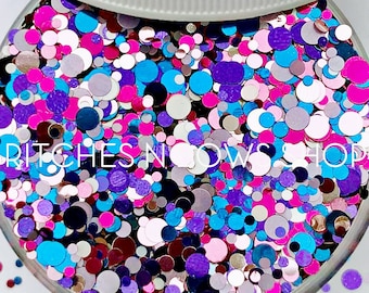 Open Oasis custom mix glitter, round dot confetti glitter, holographic –  GlitterGiftsAndMore