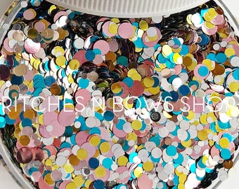 Glamorous || Confetti Dot Glitter Mix, 1oz Jar • OPAQUE •