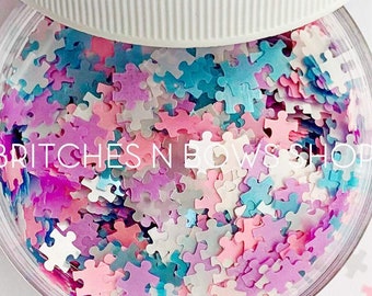 Be a Unicorn || Oiginal BnB Puzzle Glitter Shape, 1oz Jar • Semi-OPAQUE • || 6mm