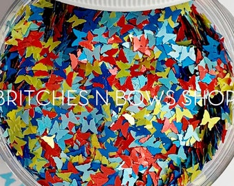 My Antisocial Butterflies || Exclusive Butterfly Shaped Glitter Mix, 1oz Jar • Semi-OPAQUE •