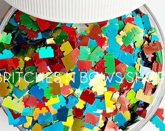 Everything is Awesome || Original & Exclusive Block Glitter Shape Mix, 1oz Jar • OPAQUE •