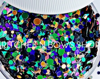 If You Got It Haunt It || Exclusive Confetti Dot Glitter Mix, 1oz Jar • Semi-OPAQUE •