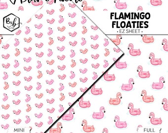 Flamingo Floaties || EZ SHEET • Printed Vinyl || Mini Print Available