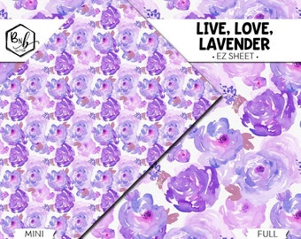 Live Love Lavender || EZ SHEET • Printed Vinyl || Mini Print Available