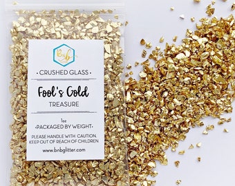 Fool's Gold || Crushed Glass, 1oz Bag • OPAQUE • Treasure Series