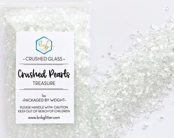 Crushed Pearls || Crushed Glass, 1oz Bag • TRANSPARENT • Treasure Series