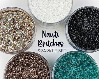 Nauti Britches Sparkle Set || Premium Polyester Glitter Palette • 5 Glitters Total
