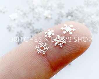 Silver Snowflakes (2 count)  || Metal Snowflakes, 4 Different Designs; approx. 75+ per jar • Pack of 2 • No Discounts •