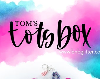 Tom's Tots Box || 3 Pen Wraps, 2 Decals, 1 UV Silicone Mold, 4 Exclusive Glitters • No Discounts •