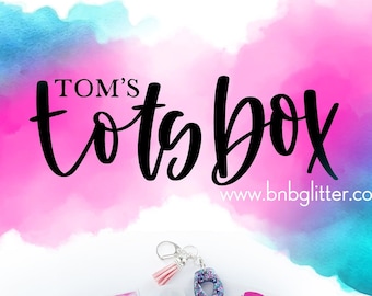 Tom's Tots Box || 3 Pen Wraps, 2 Decals, 1 UV Silicone Mold, 4 Exclusive Glitters • No Discounts •