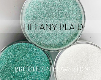 Tiffany Plaid, Set of 3 Glitters OR Mix Only Option || Exclusive Premium Polyester Glitter, 1oz each glitter +  2oz jar of mix