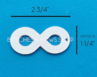 Infinity Keychain Charm || Clear Acrylic • 1/8"