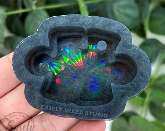 Holographic 3D Puzzle Keychain Silicone Mold || Easely Mixed Studio Mold