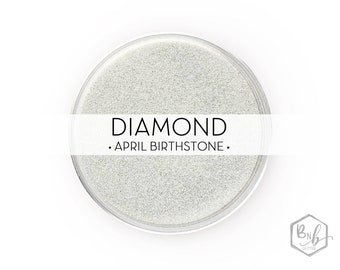 Diamond • April Birthstone || Exclusive Polyester Glitter, 1oz by Weight • TRANSPARENT • || .004 cut