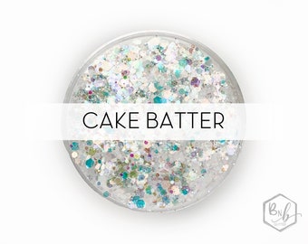 Cake Batter || EZ Glitter • Exclusive *Cosmetic* Premium Polyester Glitter • Packaged by Weight • TRANSPARENT Mix • || .008-.125 cut