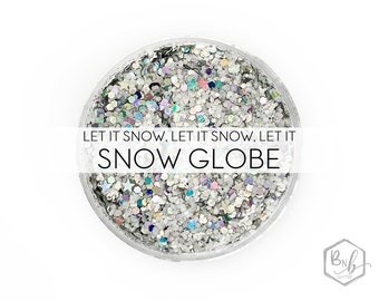 Let it Snow Globe || Exclusive Premium Polyester Glitter, 1oz by Weight • Semi-OPAQUE • || up to .062 cut