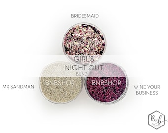 Girl's Night Out Sparkle Set || Premium Polyester Glitter Palette • 3 Glitters Total