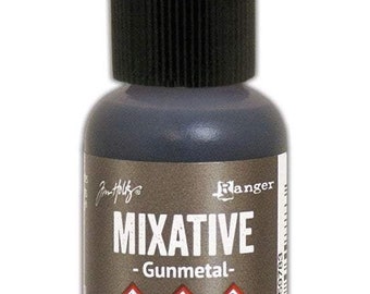 Gunmetal Mixative Alcohol Ink 0.5 fl oz || Tim Holtz, Ranger